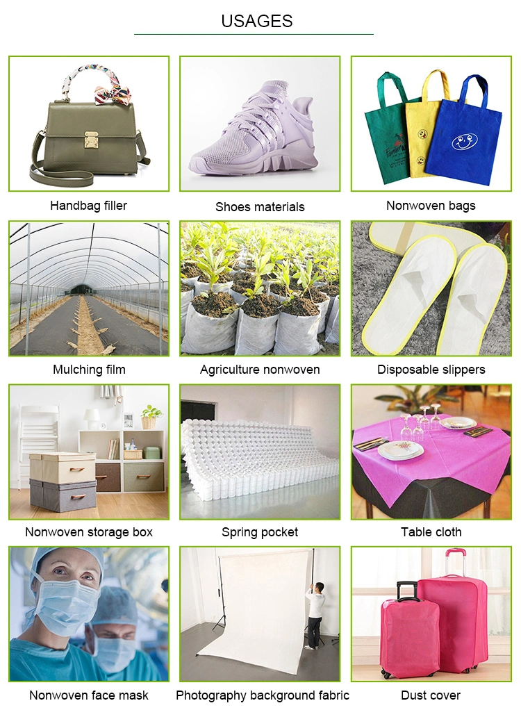 Home Textiles Biodegradable 100% PP Spunbond Nonwoven Fabric for Agriculture Use